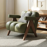 Stylish Leathaire Armchair with Solid Wood Frame - Modern Lounge Furniture for Your Home hch-3089