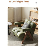 Stylish Leathaire Armchair with Solid Wood Frame - Modern Lounge Furniture for Your Home hch-3089