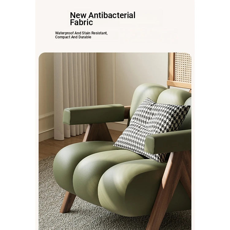 Stylish Leathaire Armchair with Solid Wood Frame - Modern Lounge Furniture for Your Home hch-3089