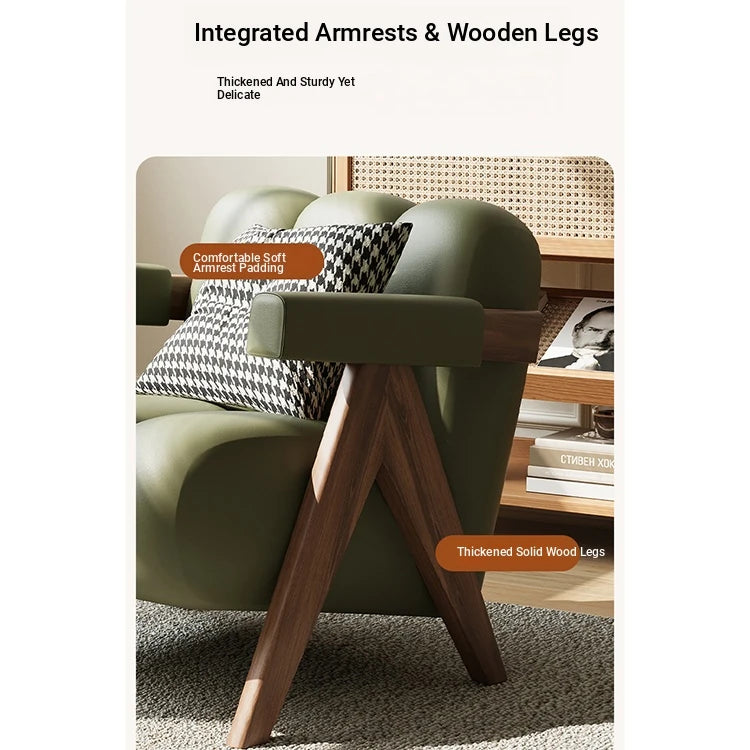 Stylish Leathaire Armchair with Solid Wood Frame - Modern Lounge Furniture for Your Home hch-3089