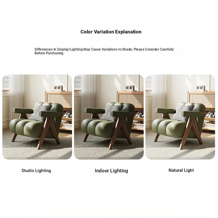 Stylish Leathaire Armchair with Solid Wood Frame - Modern Lounge Furniture for Your Home hch-3089