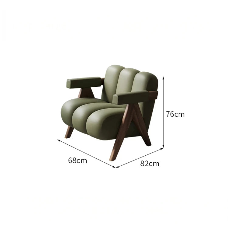 Stylish Leathaire Armchair with Solid Wood Frame - Modern Lounge Furniture for Your Home hch-3089