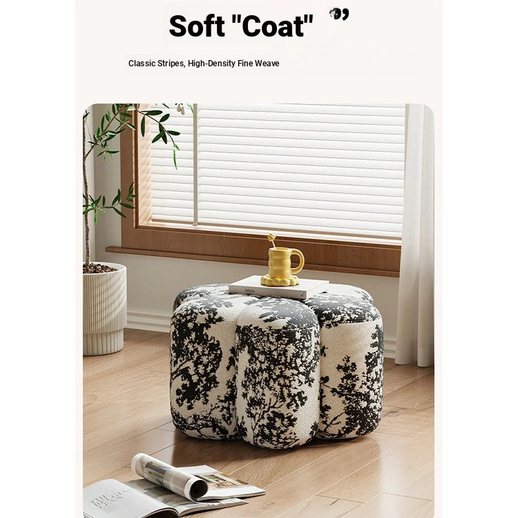 Stylish Cashmere Stool in Unique Floral Design - Perfect for Modern Interiors hch-3090
