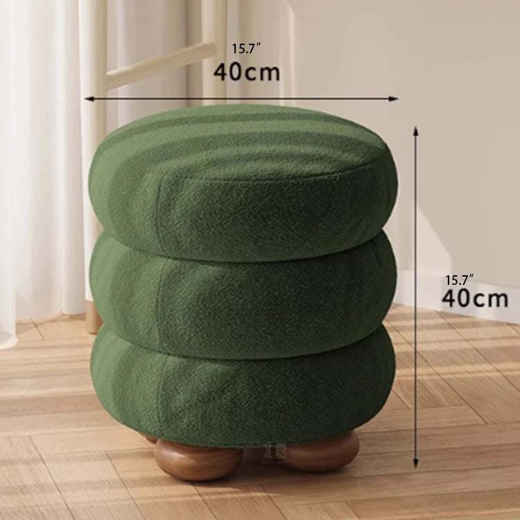 Stylish Solid Wood Cashmere Stool - Modern Comfort for Your Home Décor hch-3091