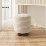 Stylish Solid Wood Cashmere Stool - Modern Comfort for Your Home Décor hch-3091