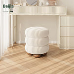 Stylish Solid Wood Cashmere Stool - Modern Comfort for Your Home Décor hch-3091