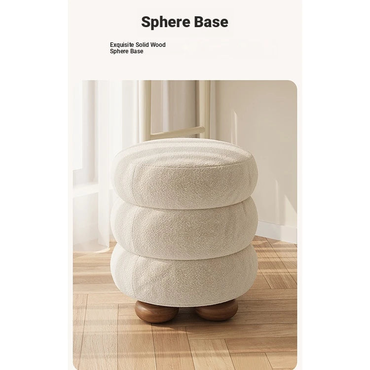 Stylish Solid Wood Cashmere Stool - Modern Comfort for Your Home Décor hch-3091