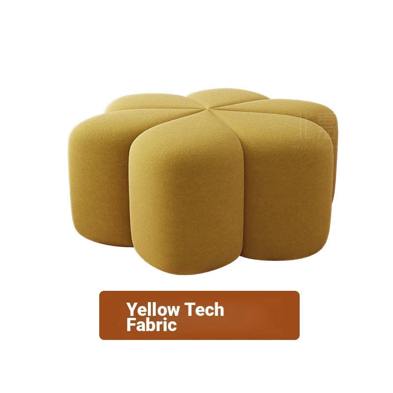 Stylish Leathaire Stool Set for Modern Living Room - Multi-Color Accent Seating hch-3092