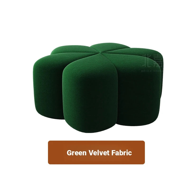 Stylish Leathaire Stool Set for Modern Living Room - Multi-Color Accent Seating hch-3092