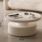 Modern Round Coffee Table - Elegant White Design for Living Room Décor hch-3093