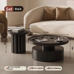 Modern Round Coffee Table - Elegant White Design for Living Room Décor hch-3093