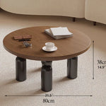 Solid Wood Coffee Table Set - Modern Round Design for Living Room - Stylish and Functional Centerpiece - Durable & Elegant End Tables hch-3095