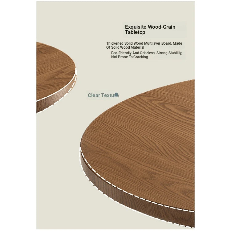Solid Wood Coffee Table Set - Modern Round Design for Living Room - Stylish and Functional Centerpiece - Durable & Elegant End Tables hch-3095