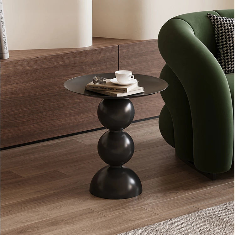 Sleek Modern Black Coffee Table with Unique Bubble Design for Stylish Living Spaces hch-3096