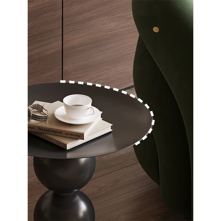 Sleek Modern Black Coffee Table with Unique Bubble Design for Stylish Living Spaces hch-3096