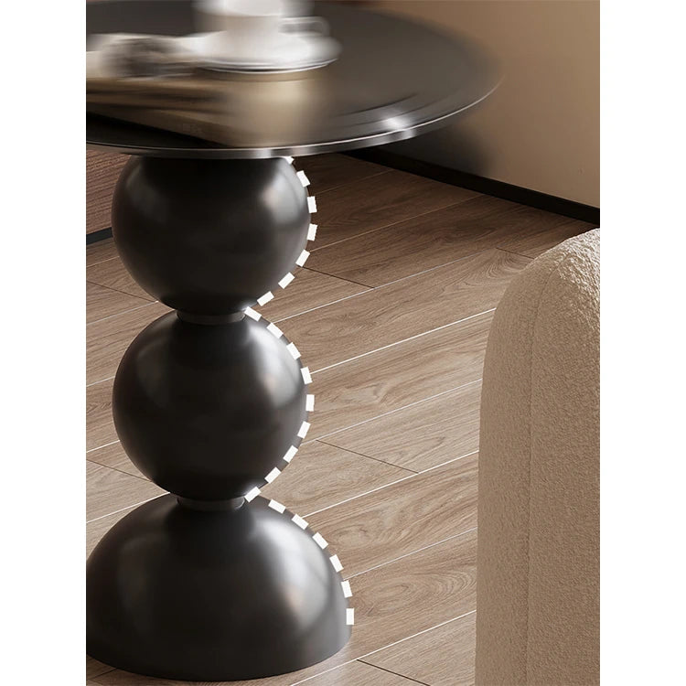 Sleek Modern Black Coffee Table with Unique Bubble Design for Stylish Living Spaces hch-3096