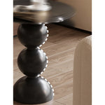 Sleek Modern Black Coffee Table with Unique Bubble Design for Stylish Living Spaces hch-3096