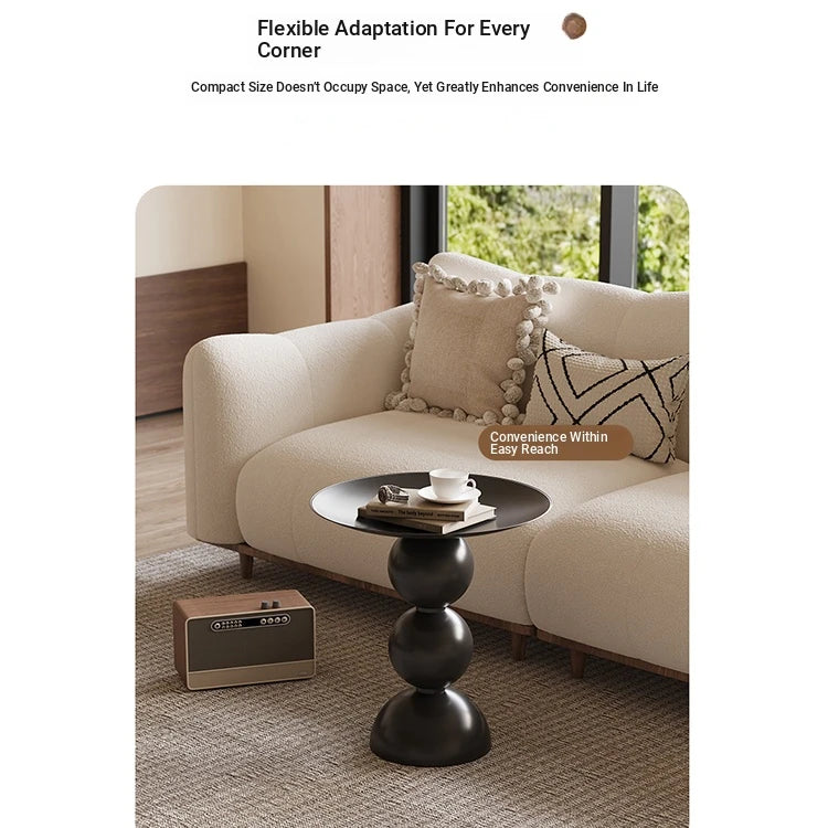 Sleek Modern Black Coffee Table with Unique Bubble Design for Stylish Living Spaces hch-3096