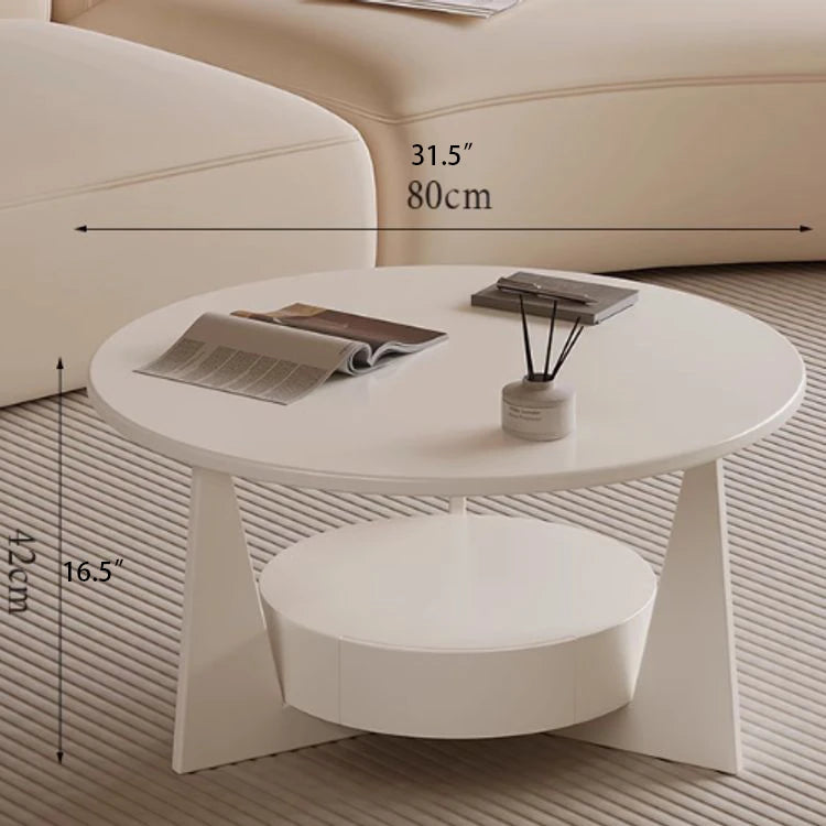 Modern Round Coffee Table Set - Sleek Wood Finish with Stylish Base for Living Room Decor hch-3098