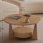 Modern Round Coffee Table Set - Sleek Wood Finish with Stylish Base for Living Room Decor hch-3098