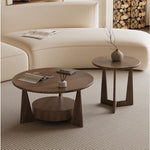 Modern Round Coffee Table Set - Sleek Wood Finish with Stylish Base for Living Room Decor hch-3098