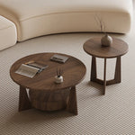 Modern Round Coffee Table Set - Sleek Wood Finish with Stylish Base for Living Room Decor hch-3098