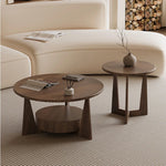Modern Round Coffee Table Set - Sleek Wood Finish with Stylish Base for Living Room Decor hch-3098