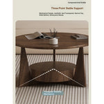 Modern Round Coffee Table Set - Sleek Wood Finish with Stylish Base for Living Room Decor hch-3098