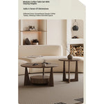 Modern Round Coffee Table Set - Sleek Wood Finish with Stylish Base for Living Room Decor hch-3098