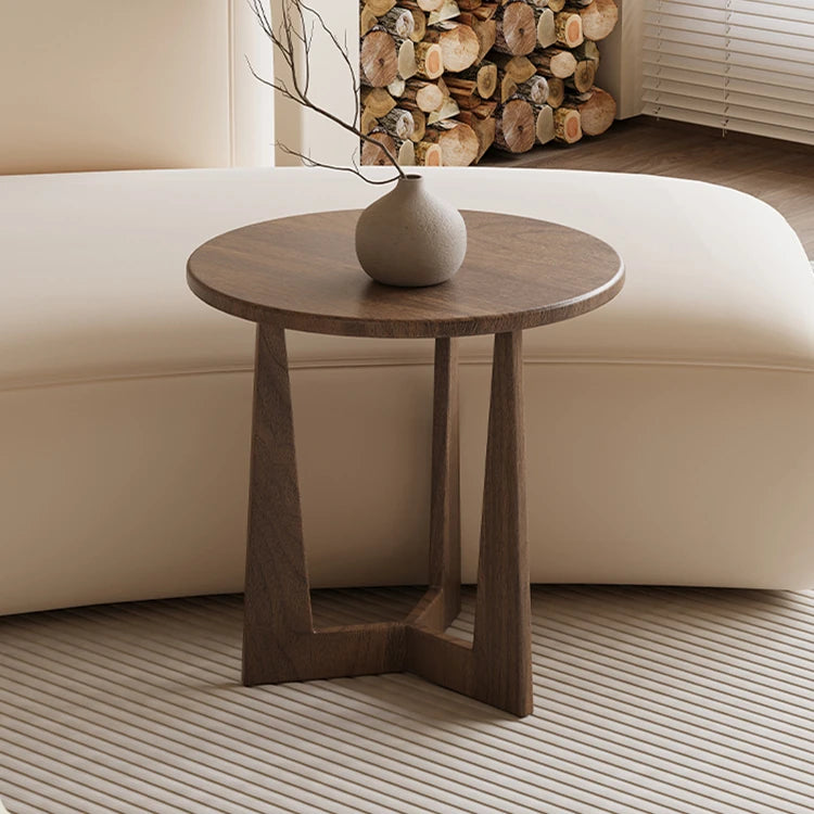 Modern Round Coffee Table Set - Sleek Wood Finish with Stylish Base for Living Room Decor hch-3098