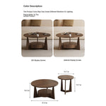 Modern Round Coffee Table Set - Sleek Wood Finish with Stylish Base for Living Room Decor hch-3098