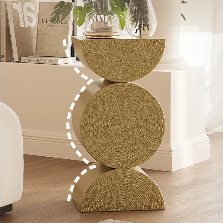 Stylish Round Gold Coffee Table - Modern Accent Furniture for Living Room Décor hch-3099