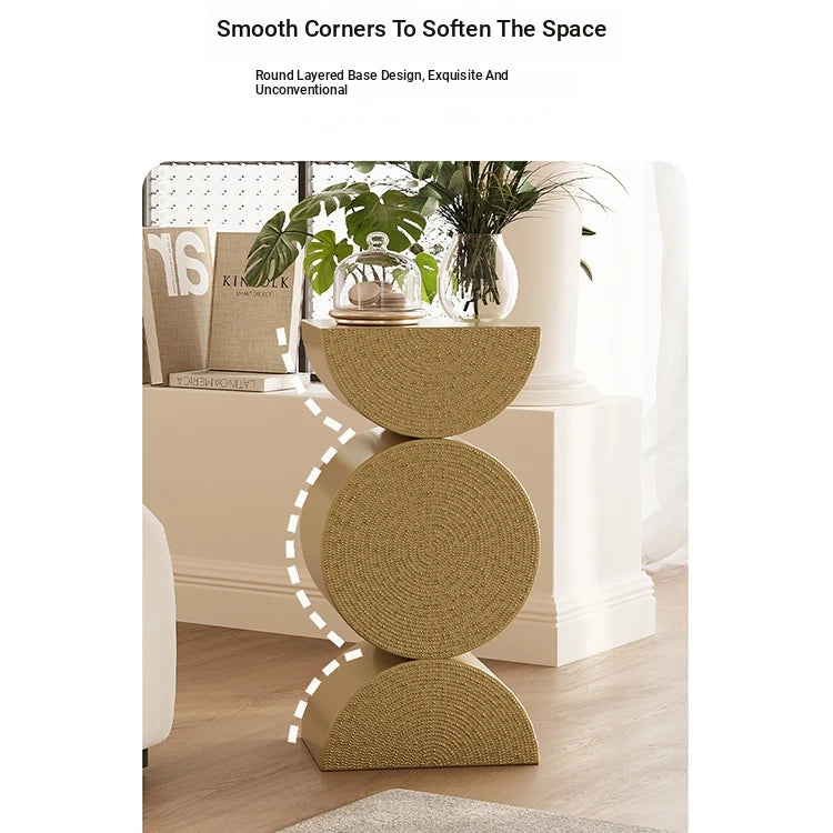 Stylish Round Gold Coffee Table - Modern Accent Furniture for Living Room Décor hch-3099