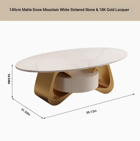 Stylish Sintered Stone Coffee Table with Modern Design for Living Room Elegance hch-3101