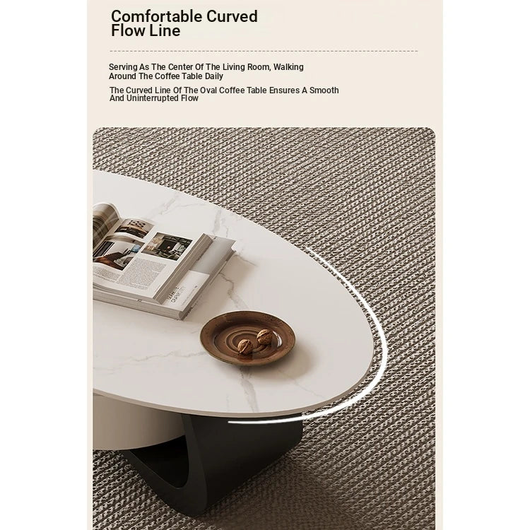 Stylish Sintered Stone Coffee Table with Modern Design for Living Room Elegance hch-3101