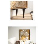 Elegant Floral Carved Bedside Cupboard in Chinese Fir & Density Board hdst-4219