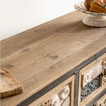 Vintage Carved Cabinet with Intricate Patterned Drawers – Elegant Storage Solution hdst-4235