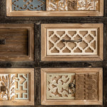 Vintage Carved Cabinet with Intricate Patterned Drawers – Elegant Storage Solution hdst-4235