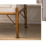 Vintage Pine Wood-Inspired Bedside Cabinet with Intricate Mandala Design hdst-4241