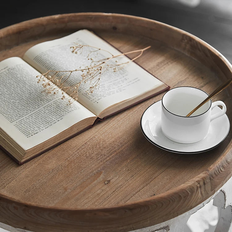 Elegant Chinese Fir Tea Table with Intricate Carved Design – Perfect for Stylish Interiors hdst-4246