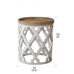 Elegant Chinese Fir Tea Table with Intricate Carved Design – Perfect for Stylish Interiors hdst-4246