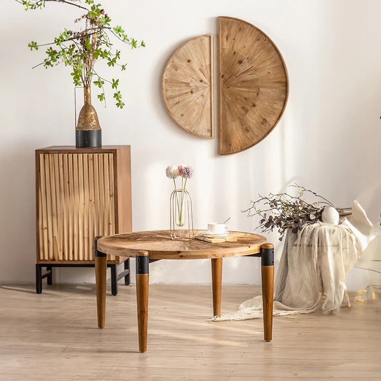 Elegant Chinese Fir Tea Table - Perfect Accent for Modern Living Spaces hdst-4258