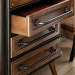 Rustic Chinese Fir Tea Table Set - Stylish and Functional Furniture Accent hdst-4303