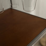 Sleek Pine and Glass Cabinet with Wine Rack and Display Shelves hdst-4308