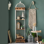Freestanding Solid Wood Storage Rack with Modern Rustic Design hdst-4310