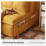 Power Reclining Sofa Bed, Extendable Fold-Out Sleeper Sofa for Small Spaces, Multifunctional Single or Loveseat Soft and Breathable Cotton-Linen Upholstery hemw-am-327