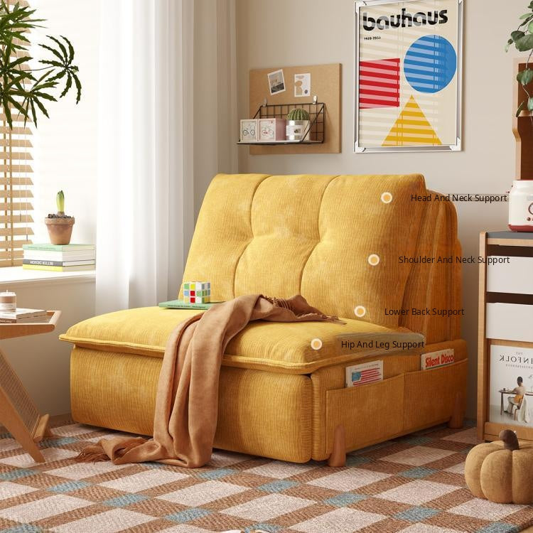 Power Reclining Sofa Bed, Extendable Fold-Out Sleeper Sofa for Small Spaces, Multifunctional Single or Loveseat Soft and Breathable Cotton-Linen Upholstery hemw-am-327