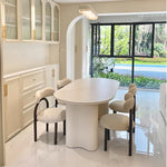 Modern Oval Marble Dining Table - Elegant Design for Chic Interiors hfcjp-4001