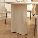 Modern Oval Marble Dining Table - Elegant Design for Chic Interiors hfcjp-4001