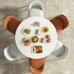 Marble Oak Dining Table – Durable Surface for Seamless Food Prep hfcjp-4005